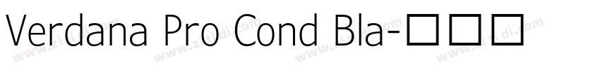 Verdana Pro Cond Bla字体转换